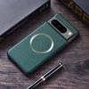Lychee Leather Magnetic Phone Case For Google Pixel 9 Pro XL For Magsafe Magsafing Cover For Pixel 9 Pro XL 8a 7 6 Pro Holster Protective Back Cover