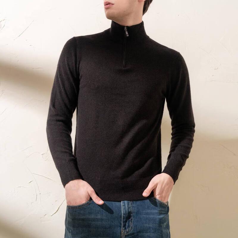 Men's 100% Cashmere Half-Zip Sweater