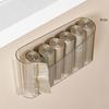 Trash Bag Dispenser Clear Punch   Wall Mount Garbage Bag Roll Holder Storage   Space Saving for Kitchen Bathroom