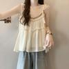 French Sweet Ruffle Doll Top - Summer Resort-Style Loose Sleeveless Camisole