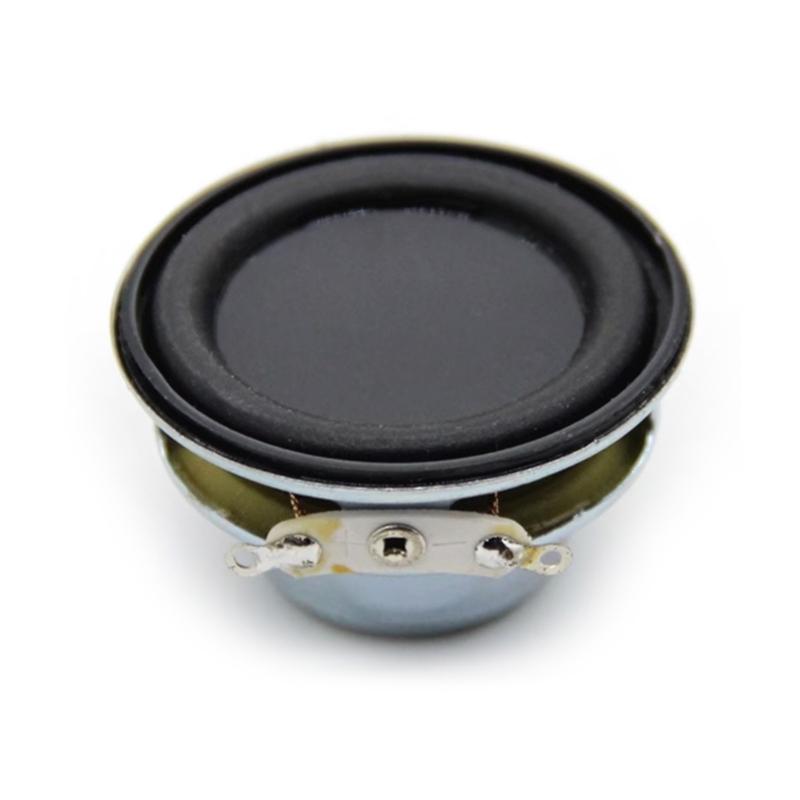 2Pcs 40MM Full Range Speakers 4 Ohm 5W Enthusiast DIY Flat Arc Rubber HiFi Speaker