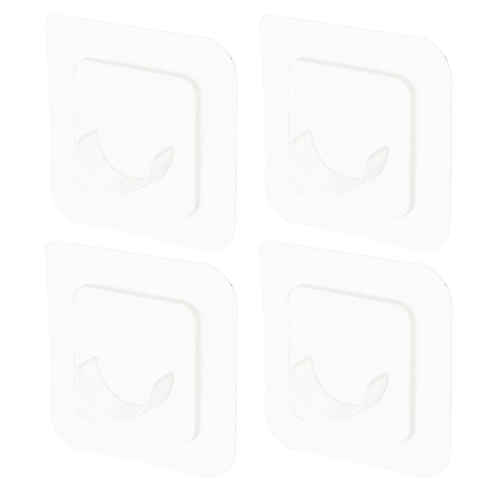 4 Pcs Accessories Hook Bracket Curtain Rod Clothes Hanger Hooks Abs Mounts Shower Rods Holders