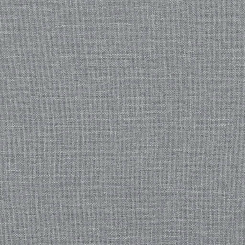 Vidaxl 3-Seater Sofa with Footstool, Light Gray, 180 Cm, Fabric