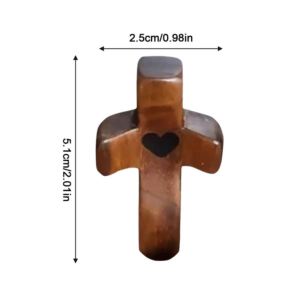 Mini Olive Wood Pocket Cross Mini Pocket Stress Relief Spiritual Companion Cross My Heart Encouragement Gift Wooden Cross Across