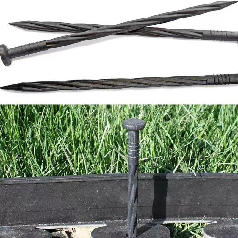 10/50pcs Plastic Lawn Stakes Garden Netting Ground Stake Paver Edging Weed Barriers Grass Stone Partition Nails Plant Support