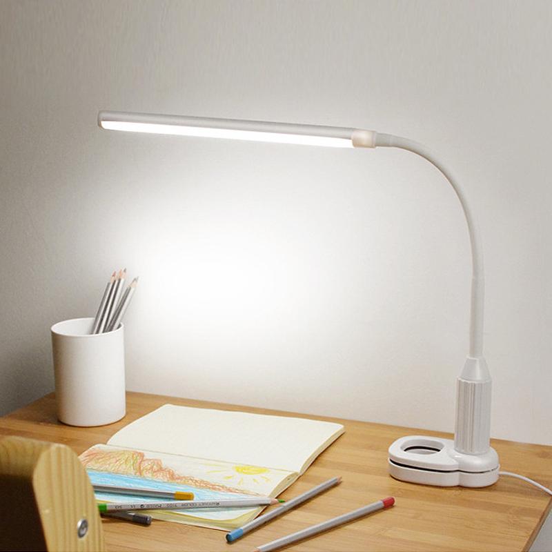 5W 24 LEDs Eye Protect Clamp Clip Light Table Lamp Stepless Dimmable Bendable LED Desk Lamp