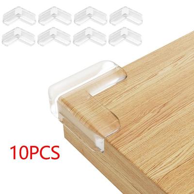 10Pcs Pre-Taped Adhesive Furniture Corner Guard Transparent Edges Safety Bumpers  Sharp Corners