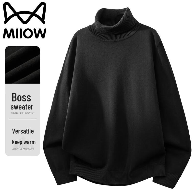 

Men s Casual Loose-Fit Turtleneck Sweater 2XL