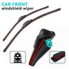 Car Wiper Mute Car Front Windshield Wiper Soft Double Rubber Strip Windshield Windscreen Wipers Accessory