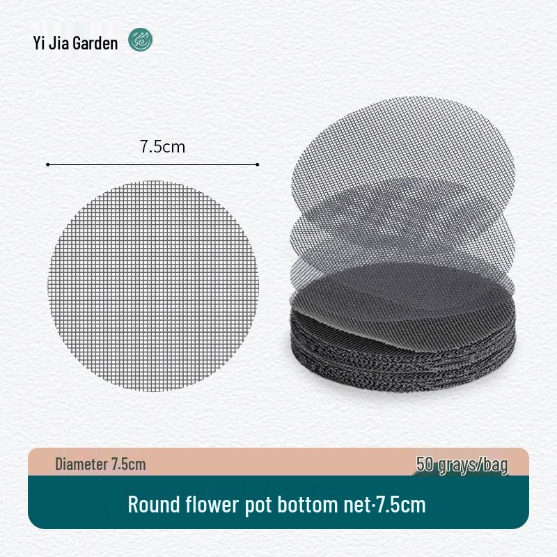 Ceramic Dark Grey Flower Pot Mesh Pad - Extra Large, Breathable & Insect-Resistant
