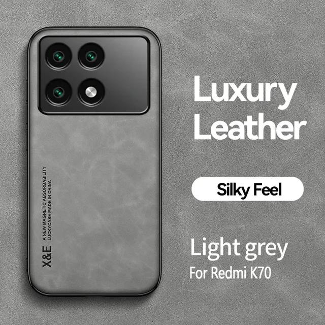 Retro Magnetic Suede Leather Case For Xiaomi Poco X6 Pro PocoX6 Pro 5G Shockproof Matte Silicone Soft Case Cover