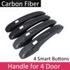 Car Black Carbon Fiber Door Handle Cover Exterior For Renault Arkana Samsung XM3 Megane Conquest ~  Car Accessories