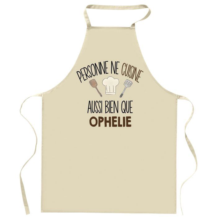 Tablier de cuisine - Planetee - Personnalisé (prénom) - Impression bretonne - Coton robuste, liens ajustables