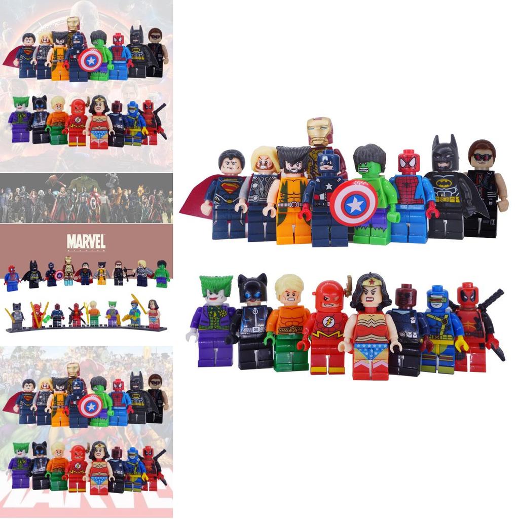 Superhero Mini Figures Set 50-100 Pieces Abs Plastic Diy Building Blocks Export Type