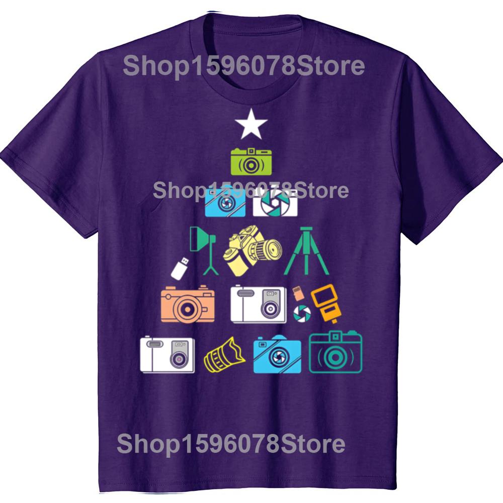 Christmas Photography Photographers TShirt Summer Fashion Vintage Summer Style Cotton Short Sleeve Oversized Tshirt Tops