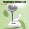 Dampfbürste für Katzen zum Haaren, wiederaufladbarer Sprühkamm zur Haarentfernung mit Wassertank und Entriegelungstaste, dampfende Haustierpflegebürste für Katzen und Hunde