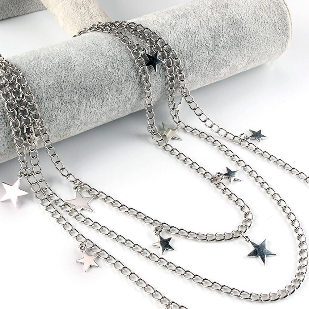 Hip Hop Punk Style Metal Multi-layer Chain Star Pendant Trouser Chain Ins Versatile Waist Chain
