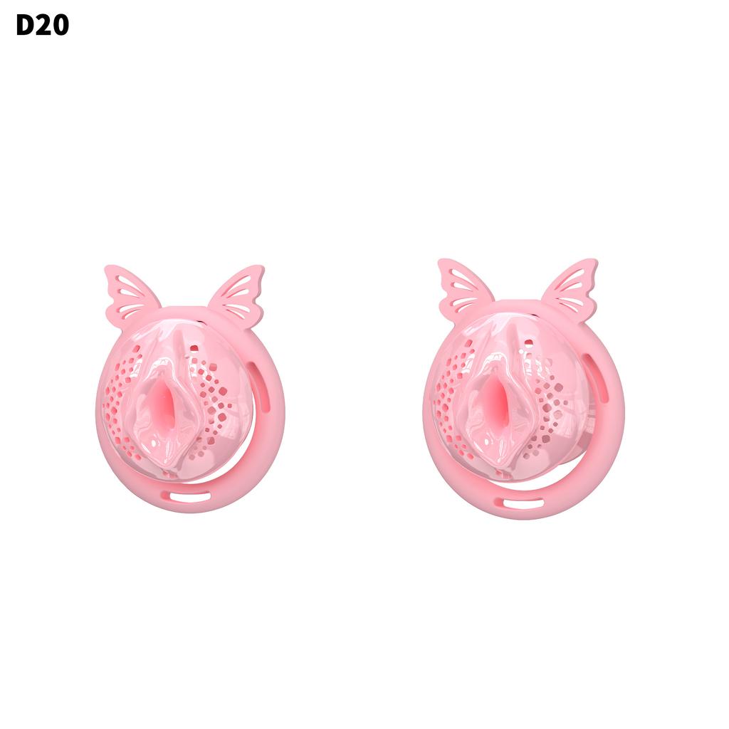 Lightweight Breathable Chastity Devices Set with 4 Penisrings Inverted Sissy Cock Cage SM Adult Sex Toys Chastity Lock