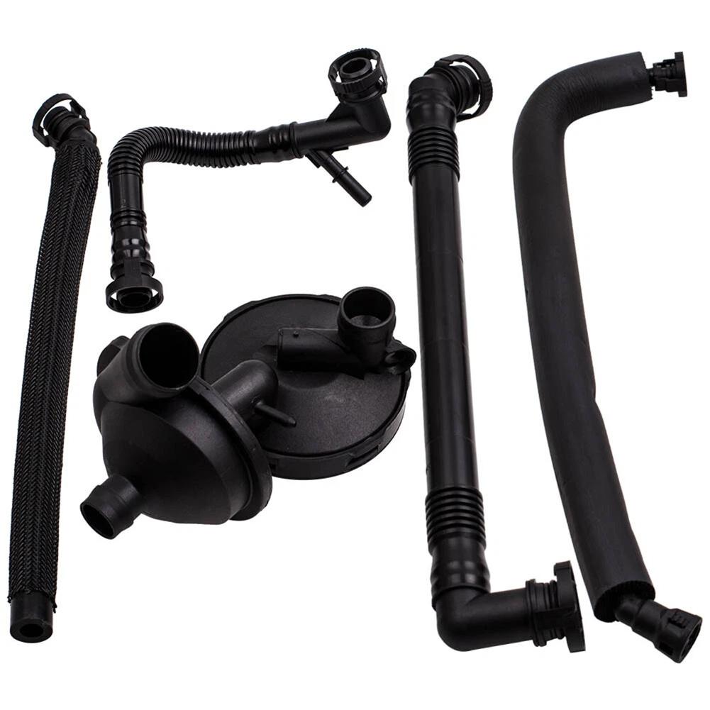 PCV Crankcase Vent Hose Kit Set of 5 for BMW E46 320i 325i 330i 520i 525i OEM 11617501566 11617504535 11611432559