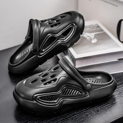 Mode Sommer Männer Sandalen Licht EVA Männer Casual Schuhe Loch Schuhe Clogs Liebhaber Haus Garten Outdoor Männlichen Strand Flache Hausschuhe Große Größe 45