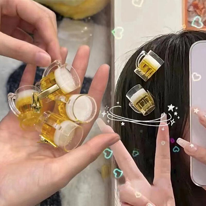 Gothic Beer Hair Clips Y2K Girls Clip Side Bangs Hairpin Hair Accessories