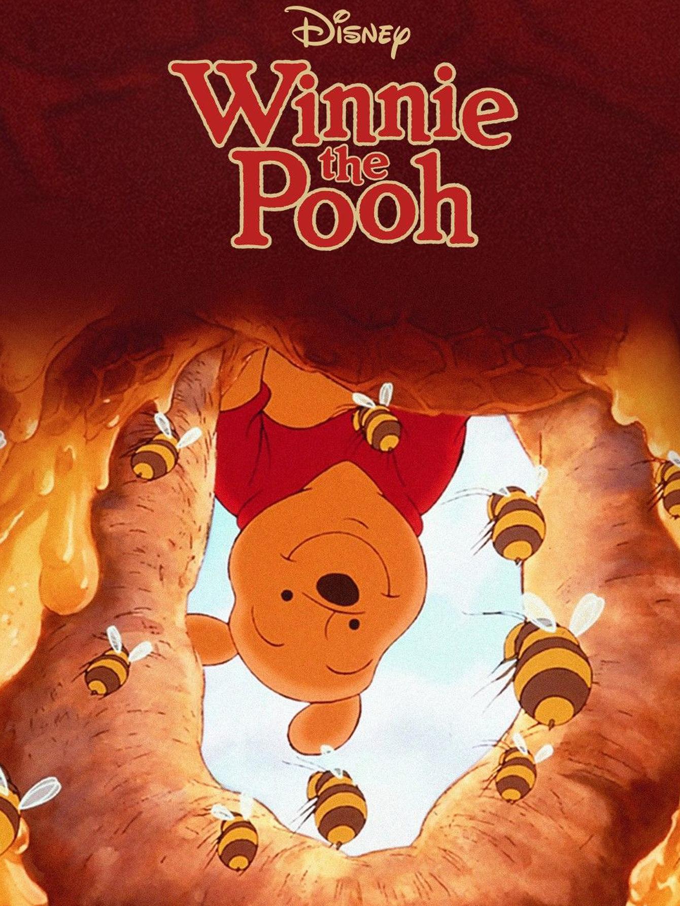 

DIY Diamond Painting Winnie The Pooh and The Bee Cross Stitch Kit Mosaic Art Diamond Painting Full Circle Diamond Home Decoration Round 20x30cm