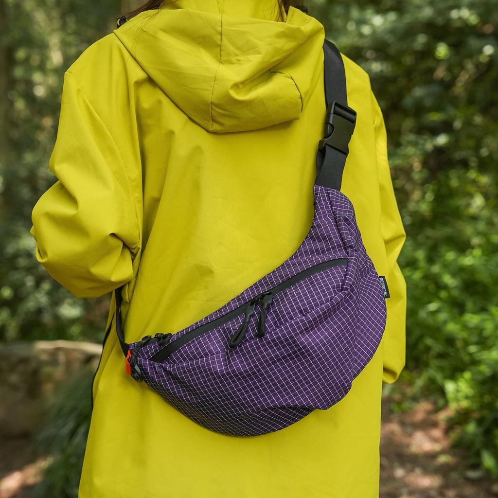 2025 new trendy plaid waterproof nylon dumpling bag women's leisure sports simple portable shoulder messenger bag men