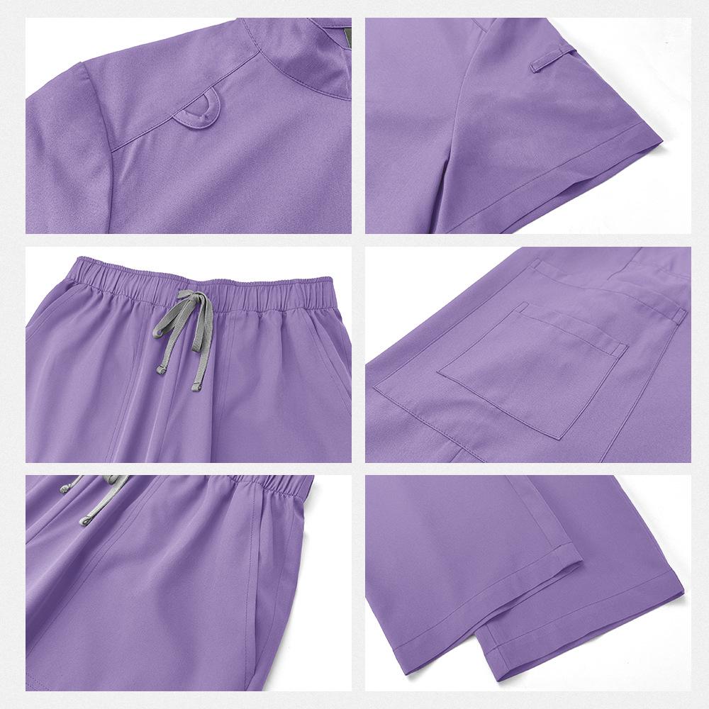 Unisex Quick-Drying Short-Sleeved Doctor's Coat for Surgery and Beauty Work