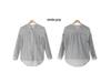 Women's Summer Seven Sleeve Loose Cotton Linen Stand Collar Blouse