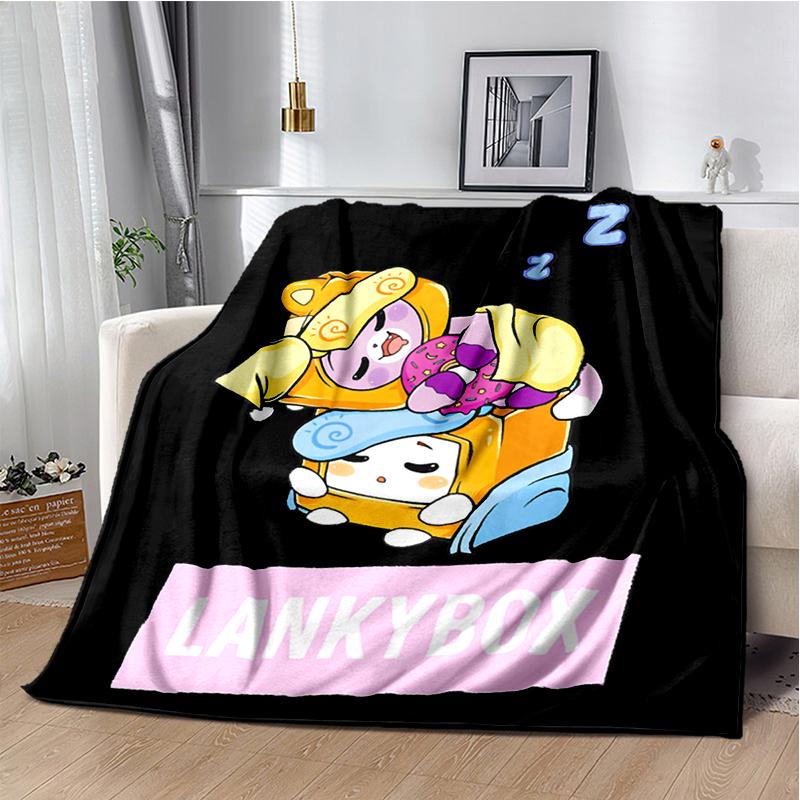 

29 Style New Lankybox Boxy Foxy Rocky Cartoon Blanket,Soft Throw Blanket for Home Bedroom Bed Sofa Travel Picnic Cover Kid Gift 75x90cm( 29x35in )