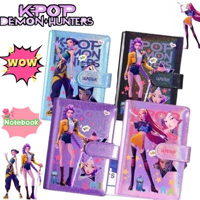 Nový KPop Demon Hunters Rumi Mira Zoey Anime Dvourozměrný laserový zápisník Roztomilá dívka Vysoce kvalitní deník Vánoční dárky