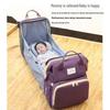 Portable Folding Mummy Bag: Lightweight, Large-Capacity Mother & Baby Backpack with Multi-purpose Bed Feature.