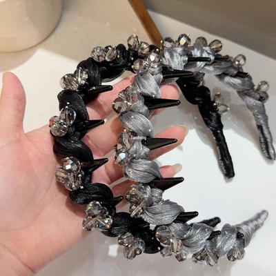 Koreanisches Strass-Tüll-Stirnband: Elegantes, vielseitiges Haaraccessoire für leichten Luxus