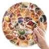 50pcs PVC Cake & Food Stickers Set for DIY Journals, Notebooks, Luggage, and Suitcases