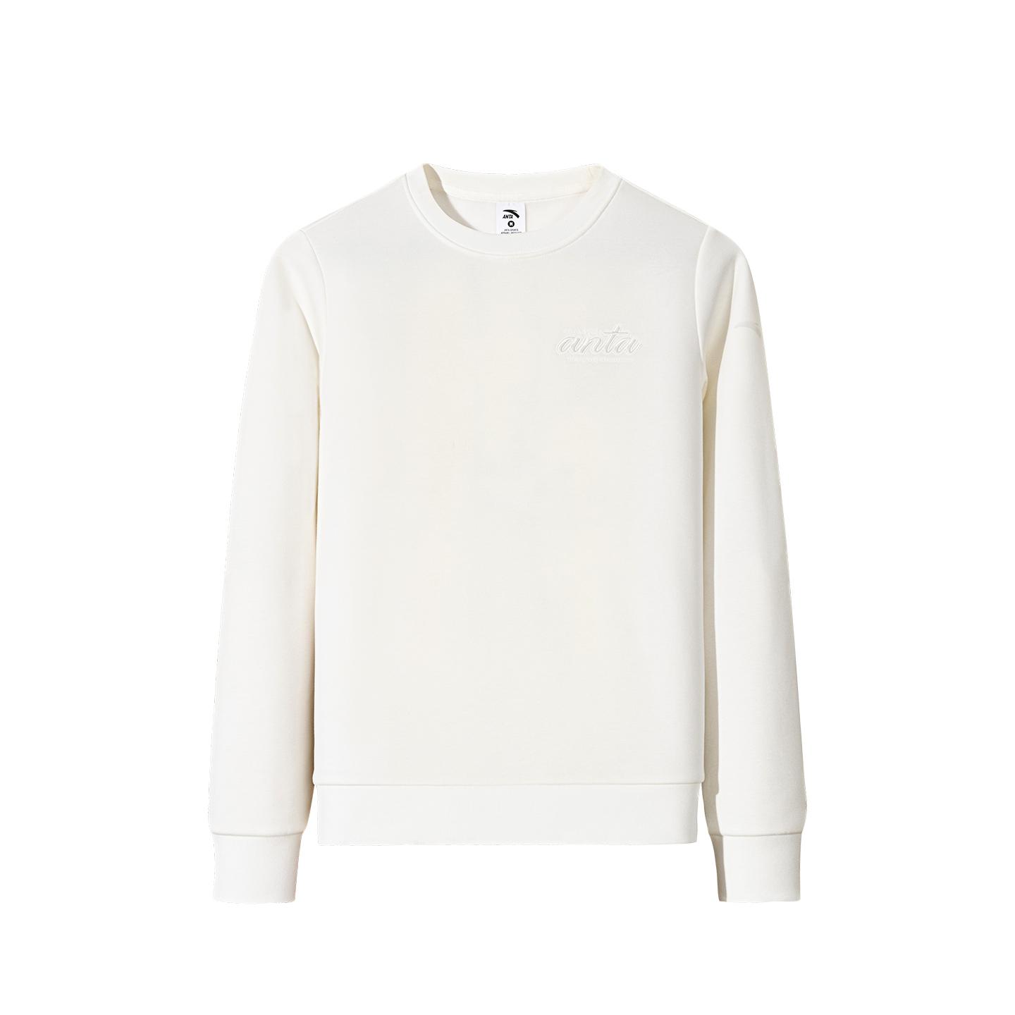 

Anta Round Neck Letter Casual Fleece Fashion Thick Versatile Sports Sweatshirt Women tops 162547715-1 XL