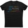 Funny Sql Programming Coder Or Programmer Unisexs Cotton Black T Shirt