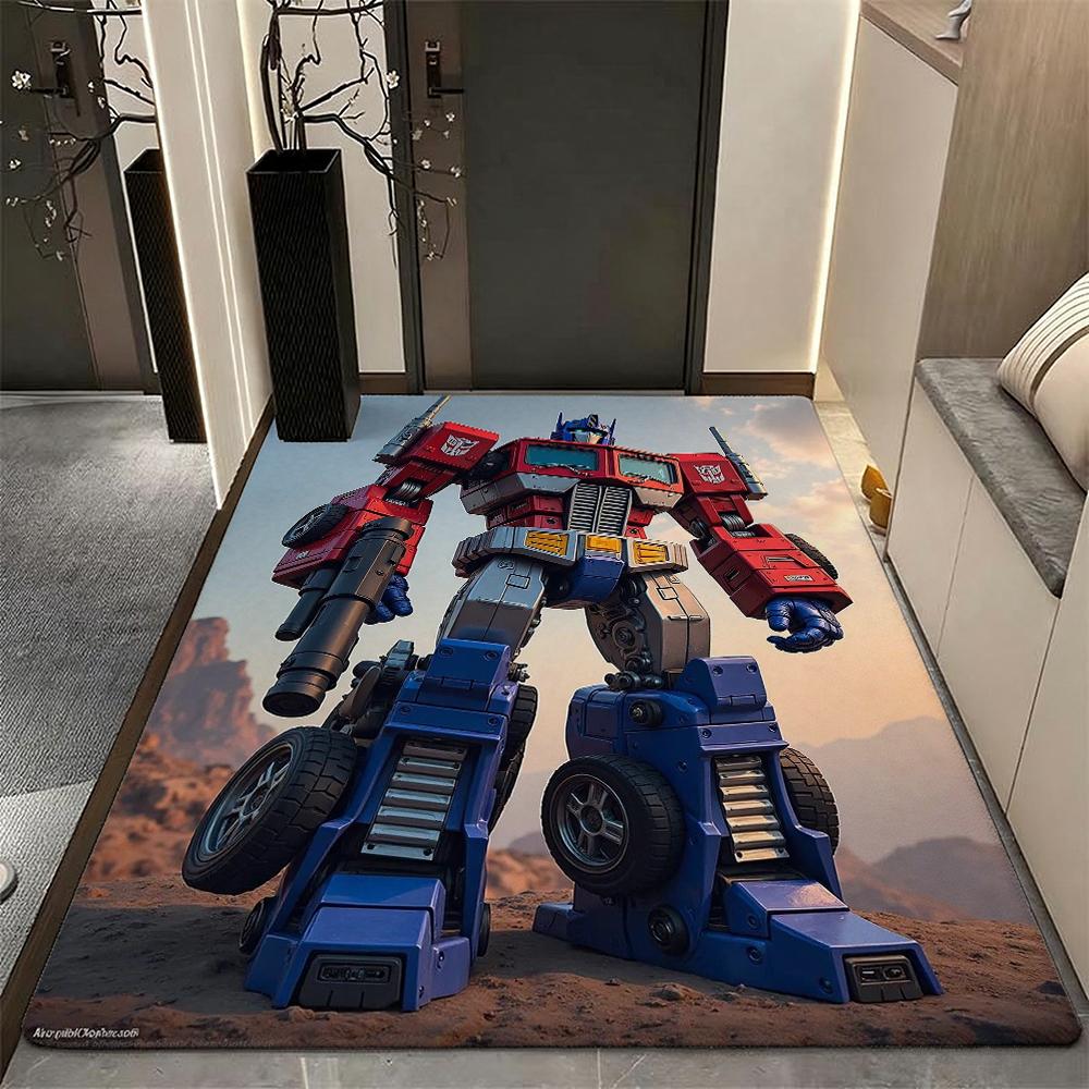 Bumblebee Battle Armor Rectangular Rug Durable Easyclean Carpet For Hallway Balcony Study Home Party Decor Halloween Gift