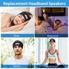 MMUSS Sleep Pillow Speaker with Replacement Headband for Sleep Wired Brown 2023 Version Ultra-Thin Stereo, Headphones, 3.5 Interface,