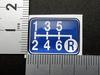 Tuningfan Shift Pattern Emblem Blue Lower Right R for 6