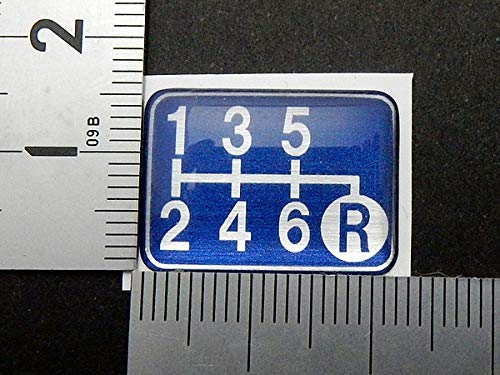 Tuningfan Shift Pattern Emblem Blue Lower Right R for 6