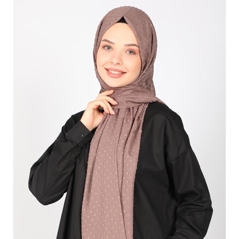 

Шифоновый платок Miray Pıtpit Dark Mink 85x190 бежевый