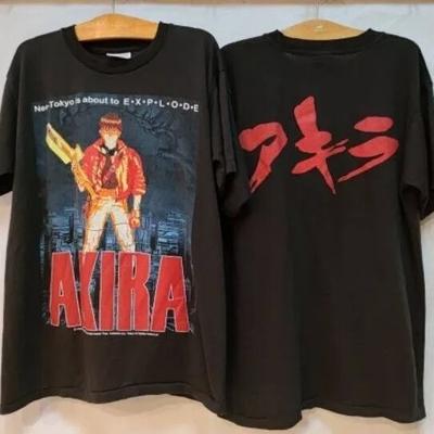 Akira Anime Graphique Manches Courtes Noir 2 Faces Unisexe T-shirt Hommes Femmes S-5XL T-shirt Unisexe