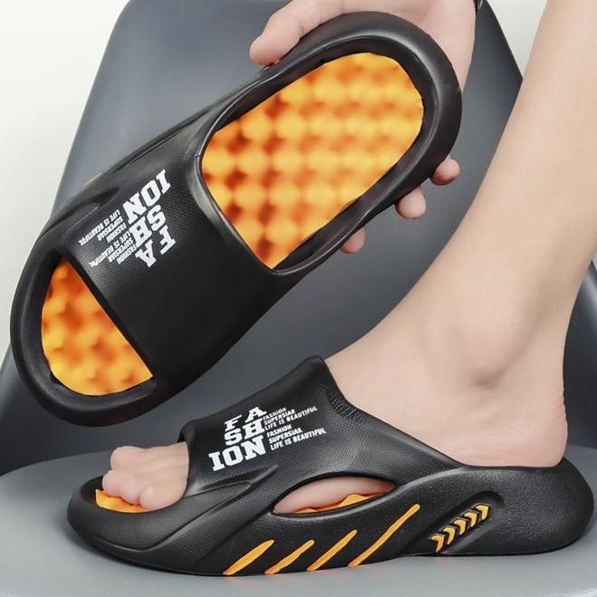 Nye Sommersko Herre Massasjetøfler Sider Innendørs Utendørs Sandaler Strand Fritidssko Myk Såle Slides Herre Flip-flops Herresandaler
