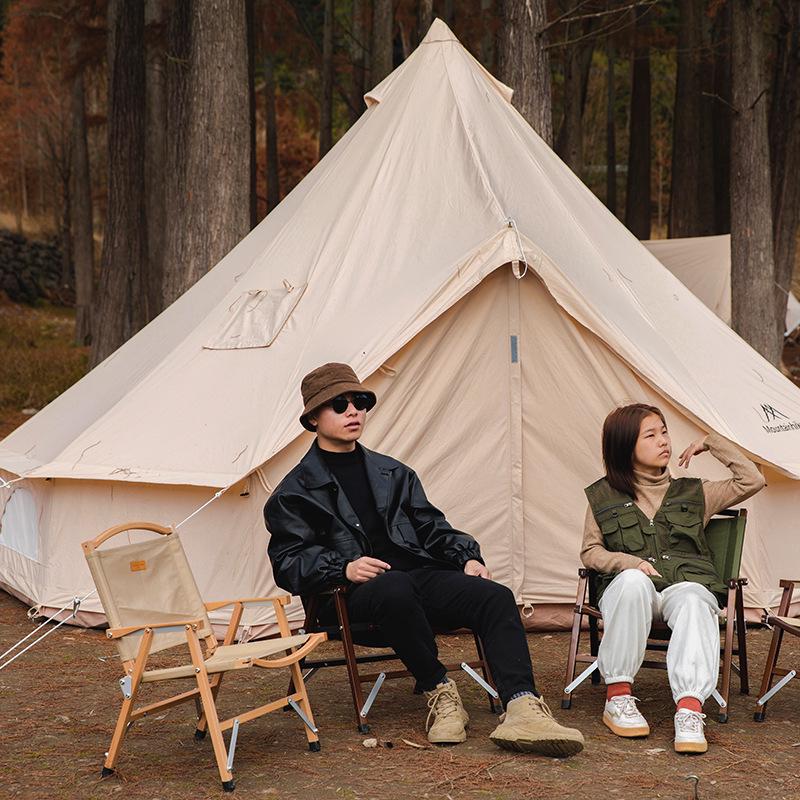Quick-Setup Mountain Guest Mongolian Yurt Tent - Large Double-Layer Cotton, Rainproof & Sun-Protected for Outdoor Camping