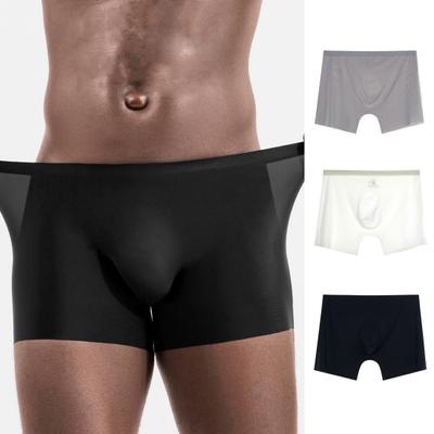 Ανδρικά Σλιπάκια Λεπτά Αναπνέοντα Χωρίς Ραφές Λεπτομερή Ανασηκωμένη Θήκη Προστατευτικό Νάιλον Παγωμένο Μετάξι Ανδρικά