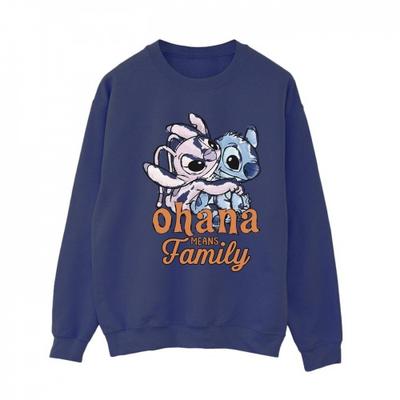 Womens/Ladies Lilo And Stitch Ohana Angel Hug Sweatshirt