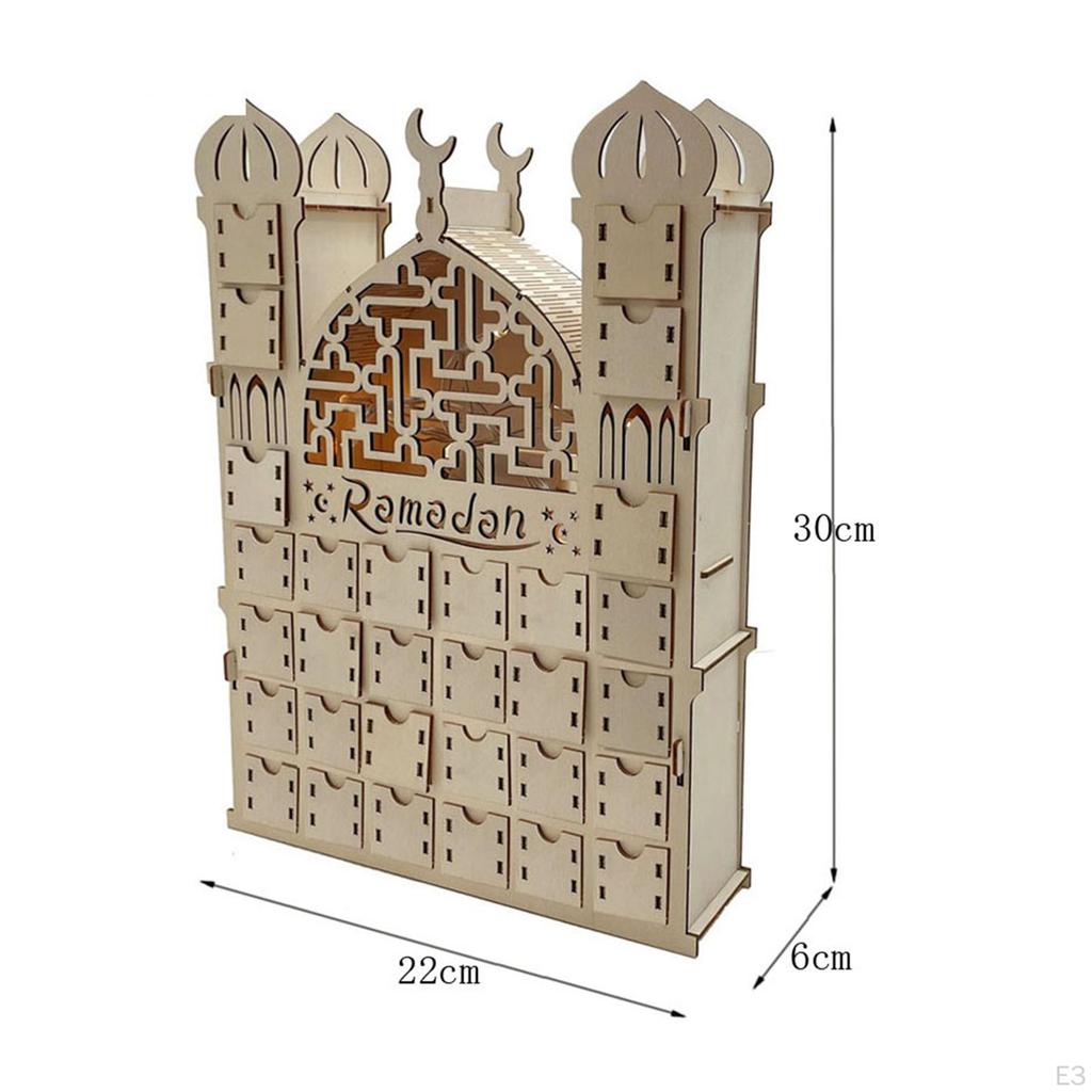 Ramadan Advent Calendar Holiday Decoration Table Decor Gift for Kids
