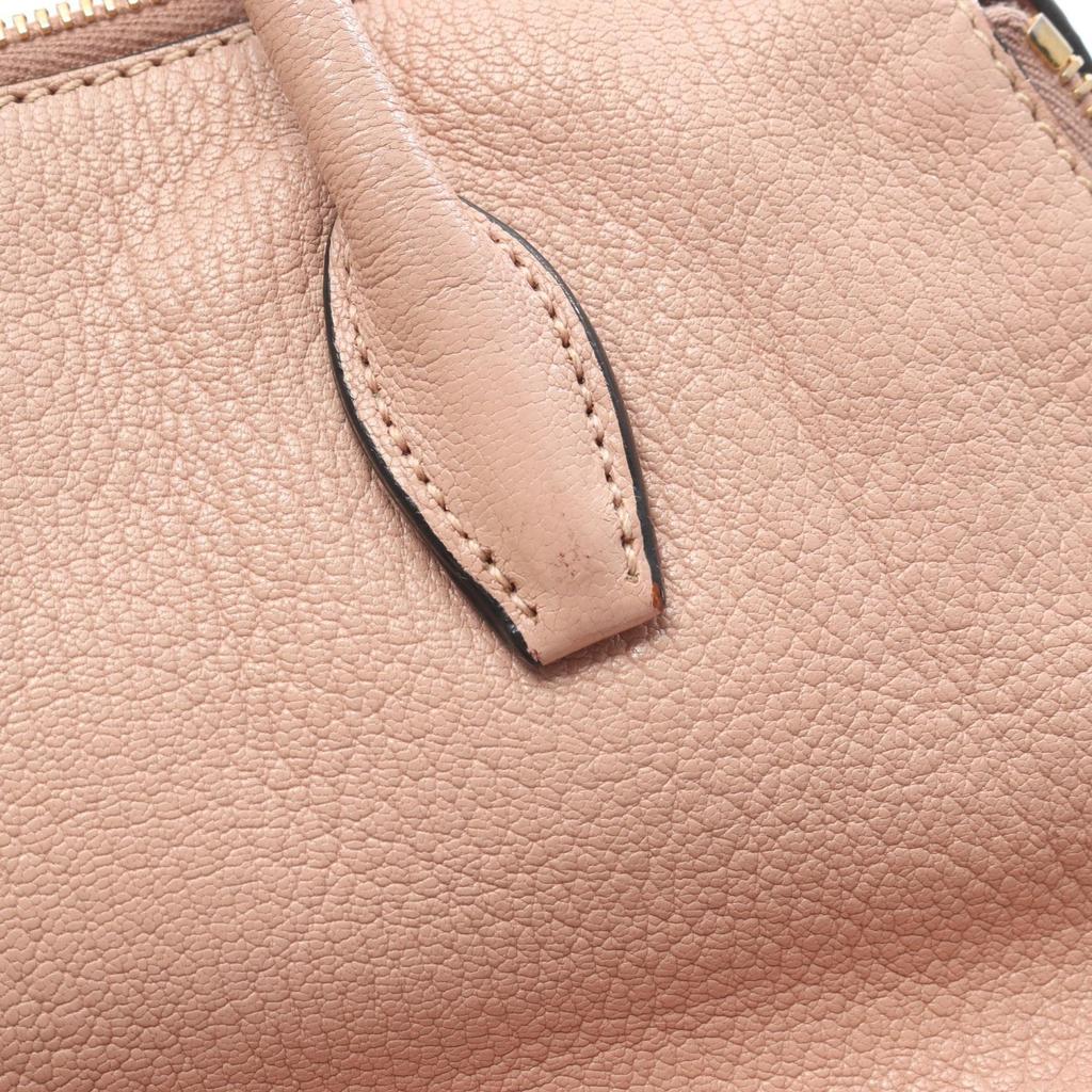 Used Miu Miu MADRAS 2WAY Handbag leather Pink Used Women