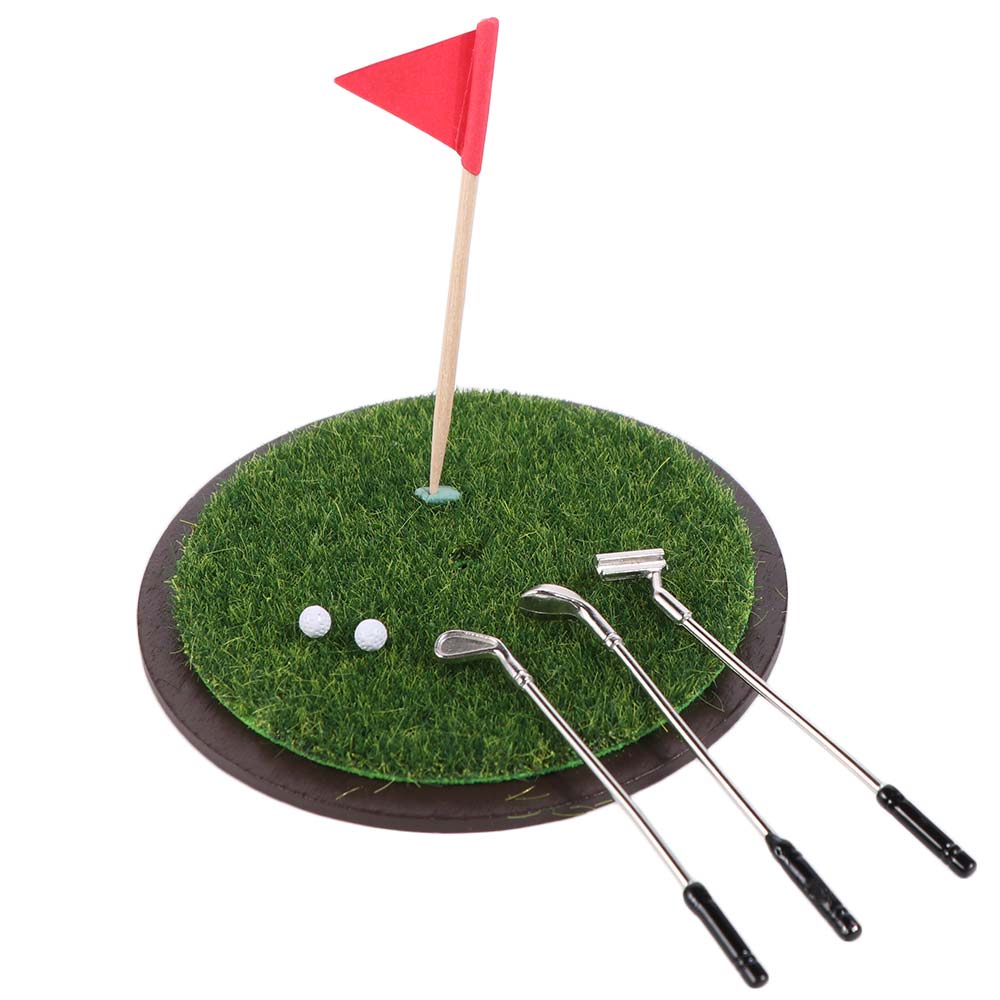 1/6 and 1/12 Scale Miniature Golf Club Grassland Model Simulated Golf Club Set  Kids Toy