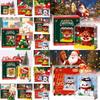 Kreatives Weihnachtsgeschenk Baustein-Set mit Weihnachtsmann und Feiertagsthema